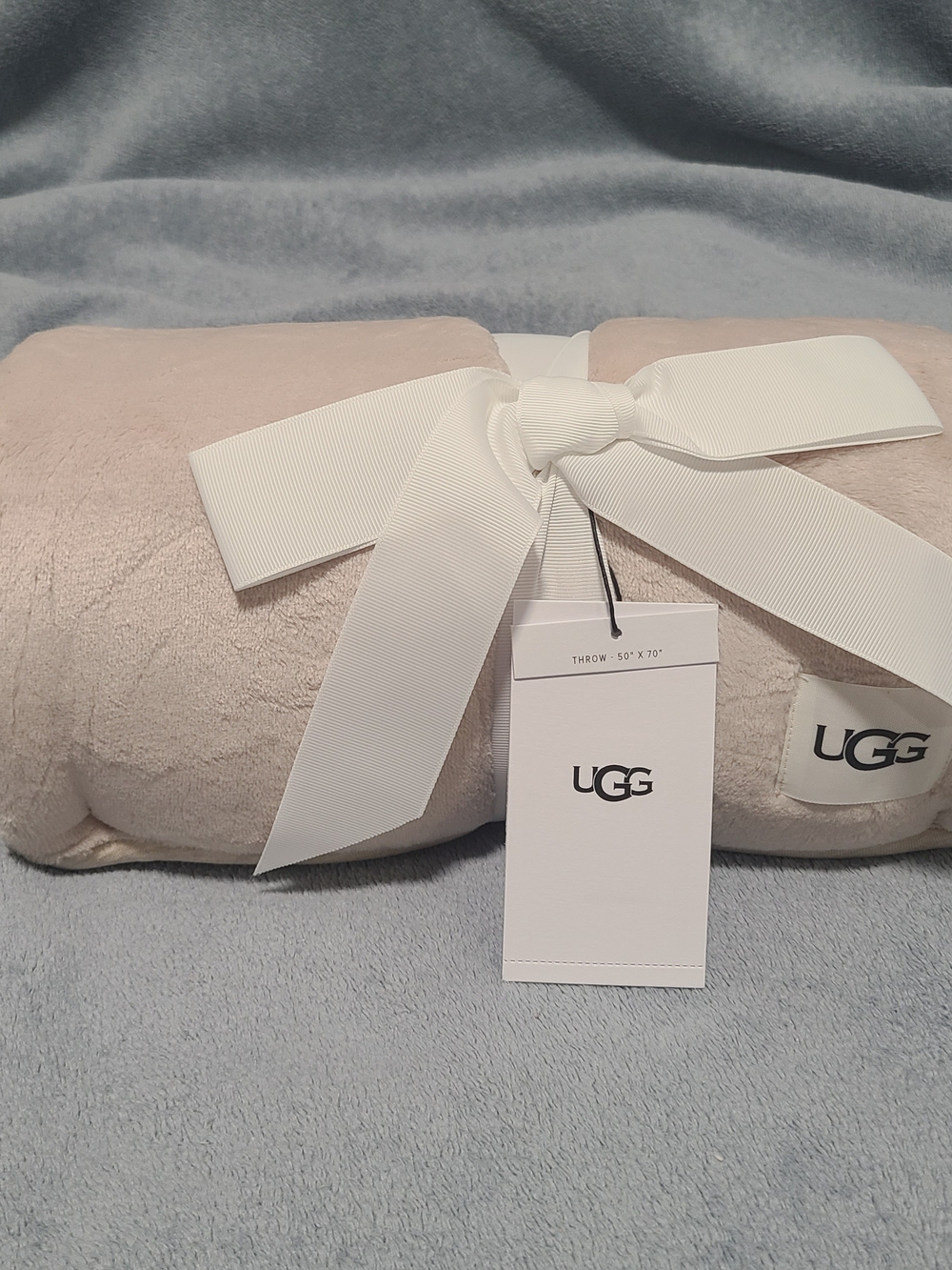 UGG Pink Plush Throw Blanket